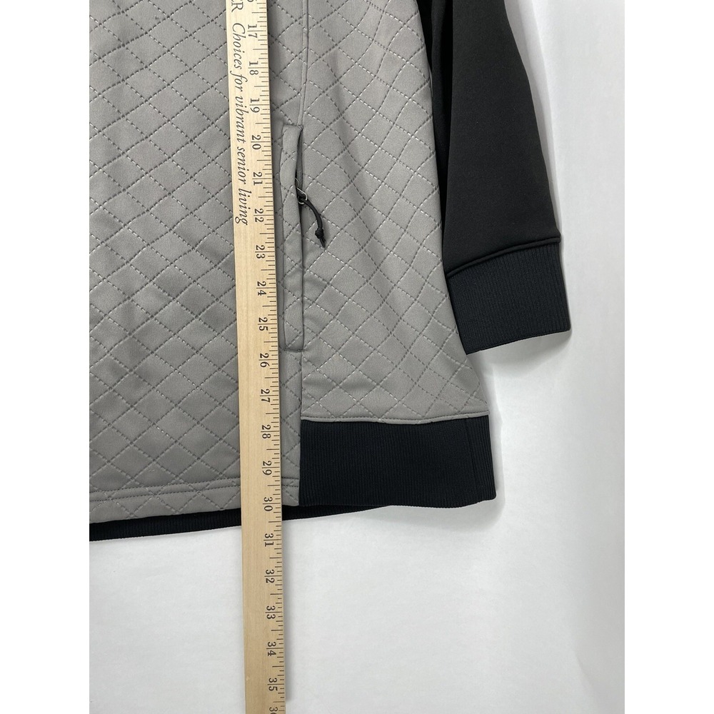 Vintage The North Face Jacket Womens Large Gray‎ Black Full Zip Pockets Quilted - Picture 11 of 11
